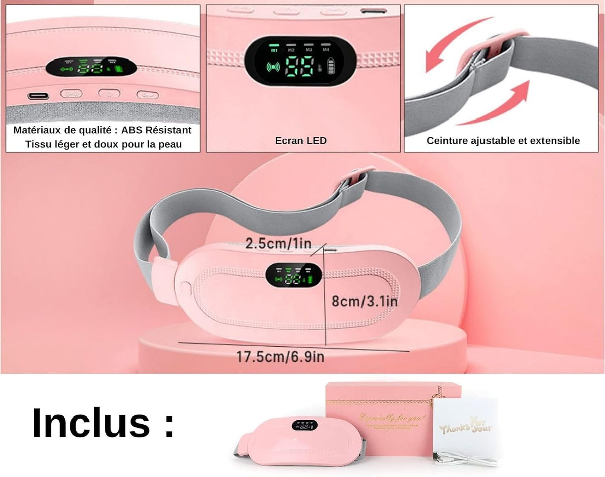 Period heating belt with digital controller - product view